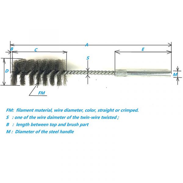 Stainless Wire Long Steel Handle Round Tube Brush