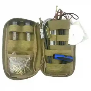 Professional tactical universal gun cleaning kit with stainless steel rods for rifles and handguns