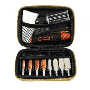 Universal 4-caliber handgun cleaning kit with OX cloth coated PVC case 6902